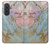 S3717 ローズゴールドブルーパステル大理石グラフィックプリント Rose Gold Blue Pastel Marble Graphic Printed Samsung Galaxy A57 バックケース、フリップケース・カバー