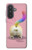 S3923 猫のお尻の虹のしっぽ Cat Bottom Rainbow Tail Samsung Galaxy A57 バックケース、フリップケース・カバー