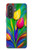 S3926 カラフルなチューリップの油絵 Colorful Tulip Oil Painting Samsung Galaxy A57 バックケース、フリップケース・カバー