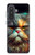 S3971 色を塗った猫 Cat Painted Color Samsung Galaxy A57 バックケース、フリップケース・カバー