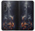 S3972 焦げたアコースティックギターのグラフィック Burned Acoustic Guitar Graphic Samsung Galaxy A57 バックケース、フリップケース・カバー