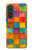 S4077 水彩画 カラフルなチェック柄 Water Color Painting Colorful Check Pattern Samsung Galaxy A57 バックケース、フリップケース・カバー