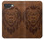 S2529 レオゾディアックタトゥーブラウングラフィック Leo Zodiac Tattoo Brown Graphic Print Google Pixel 10a バックケース、フリップケース・カバー