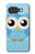 S3029 かわいい青いフクロウ Cute Blue Owl Google Pixel 10a バックケース、フリップケース・カバー