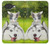 S3795 不機嫌子猫遊び心シベリアンハスキー犬ペイント Kitten Cat Playful Siberian Husky Dog Paint Google Pixel 10a バックケース、フリップケース・カバー