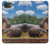 S4031 赤ちゃんカバ Baby Hippo Hippopotamus Family iPhone 17e バックケース、フリップケース・カバー