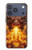 S4090 炎のドラゴンアート Epic Fire Dragon Fantasy Illustration iPhone 17 Pro バックケース、フリップケース・カバー