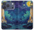S4092 月夜の灯台風景 Moonlit Lighthouse Coastal Painting iPhone 17 Pro バックケース、フリップケース・カバー