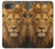 S4093 王冠ライオンアート Royal Lion Portrait Artwork iPhone 16e, 17e バックケース、フリップケース・カバー