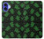 S4087 かわいいおばけ柄 Cute Green Ghost Cartoon Pattern iPhone 16 バックケース、フリップケース・カバー