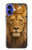 S4093 王冠ライオンアート Royal Lion Portrait Artwork iPhone 16 バックケース、フリップケース・カバー