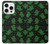 S4087 かわいいおばけ柄 Cute Green Ghost Cartoon Pattern iPhone 16 pro バックケース、フリップケース・カバー