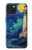 S4092 月夜の灯台風景 Moonlit Lighthouse Coastal Painting iPhone 15 バックケース、フリップケース・カバー