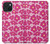 S4097 ピンク花柄 Pink Floral Seamless Pattern Design iPhone 15 バックケース、フリップケース・カバー