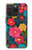 S4105 カラフル花柄 Vibrant Colorful Floral Pattern iPhone 15 Pro バックケース、フリップケース・カバー