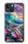 S4084 虹色ファンタジー波 Rainbow Ocean Wave Fantasy iPhone 14 バックケース、フリップケース・カバー