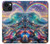 S4084 虹色ファンタジー波 Rainbow Ocean Wave Fantasy iPhone 14 バックケース、フリップケース・カバー