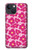 S4097 ピンク花柄 Pink Floral Seamless Pattern Design iPhone 14 バックケース、フリップケース・カバー