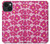 S4097 ピンク花柄 Pink Floral Seamless Pattern Design iPhone 14 バックケース、フリップケース・カバー