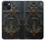 S4106 アンカーと舵輪アート Vintage Maritime Anchor Helm Art iPhone 14 バックケース、フリップケース・カバー