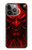 S4099 赤鬼幻想アート Mystic Red Demon Illustration iPhone 14 Pro バックケース、フリップケース・カバー