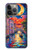 S4083 月夜のベネチア風景 Colorful Painting Moonlit Venice City iPhone 13 バックケース、フリップケース・カバー