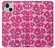 S4097 ピンク花柄 Pink Floral Seamless Pattern Design iPhone 13 バックケース、フリップケース・カバー
