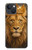 S4093 王冠ライオンアート Royal Lion Portrait Artwork iPhone 13 mini バックケース、フリップケース・カバー