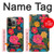 S4105 カラフル花柄 Vibrant Colorful Floral Pattern iPhone 13 Pro Max バックケース、フリップケース・カバー