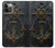 S4106 アンカーと舵輪アート Vintage Maritime Anchor Helm Art iPhone 12, iPhone 12 Pro バックケース、フリップケース・カバー