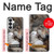 S4089 オオカミと子羊 Gentle Wolf And Lamb Friendship Art Samsung Galaxy S26 バックケース、フリップケース・カバー