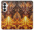 S4090 炎のドラゴンアート Epic Fire Dragon Fantasy Illustration Samsung Galaxy S26 バックケース、フリップケース・カバー