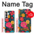S4105 カラフル花柄 Vibrant Colorful Floral Pattern Samsung Galaxy S26 バックケース、フリップケース・カバー