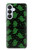 S4087 かわいいおばけ柄 Cute Green Ghost Cartoon Pattern Samsung Galaxy S26 Plus バックケース、フリップケース・カバー