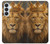 S4093 王冠ライオンアート Royal Lion Portrait Artwork Samsung Galaxy S26 Plus バックケース、フリップケース・カバー