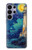 S4092 月夜の灯台風景 Moonlit Lighthouse Coastal Painting Samsung Galaxy S26 Ultra バックケース、フリップケース・カバー