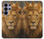 S4093 王冠ライオンアート Royal Lion Portrait Artwork Samsung Galaxy S26 Ultra バックケース、フリップケース・カバー