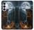 S4095 森のクマ幻想画 Majestic Bear Indian Wilderness Art Samsung Galaxy S25 FE バックケース、フリップケース・カバー
