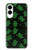 S4087 かわいいおばけ柄 Cute Green Ghost Cartoon Pattern Samsung Galaxy S25 Edge バックケース、フリップケース・カバー