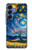 S4081 幻想銀河夜空アート Dreamy Spiral Galaxy Night Sky Art Samsung Galaxy S25 バックケース、フリップケース・カバー