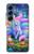 S4088 幻想キツネ精霊 Fantasy Fox Spirit Magical Artwork Samsung Galaxy S25 バックケース、フリップケース・カバー