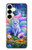 S4088 幻想キツネ精霊 Fantasy Fox Spirit Magical Artwork Samsung Galaxy S25 Plus バックケース、フリップケース・カバー