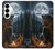 S4095 森のクマ幻想画 Majestic Bear Indian Wilderness Art Samsung Galaxy S25 Plus バックケース、フリップケース・カバー