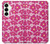 S4097 ピンク花柄 Pink Floral Seamless Pattern Design Samsung Galaxy S25 Plus バックケース、フリップケース・カバー
