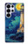 S4092 月夜の灯台風景 Moonlit Lighthouse Coastal Painting Samsung Galaxy S25 Ultra バックケース、フリップケース・カバー