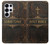 S4109 アンティーク聖書風表紙 Vintage Antique Bible Book Cover Art Samsung Galaxy S25 Ultra バックケース、フリップケース・カバー