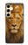 S4093 王冠ライオンアート Royal Lion Portrait Artwork Samsung Galaxy S24 FE バックケース、フリップケース・カバー
