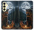S4095 森のクマ幻想画 Majestic Bear Indian Wilderness Art Samsung Galaxy S24 FE バックケース、フリップケース・カバー