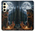 S4095 森のクマ幻想画 Majestic Bear Indian Wilderness Art Samsung Galaxy S24 バックケース、フリップケース・カバー