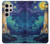 S4092 月夜の灯台風景 Moonlit Lighthouse Coastal Painting Samsung Galaxy S24 Ultra バックケース、フリップケース・カバー